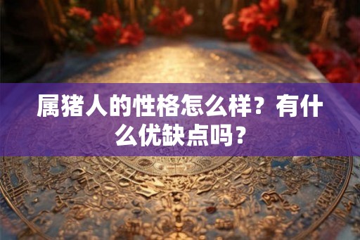 属猪人的性格怎么样？有什么优缺点吗？