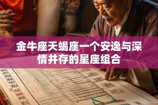 金牛座天蝎座一个安逸与深情并存的星座组合
