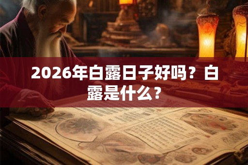 2026年白露日子好吗？白露是什么？