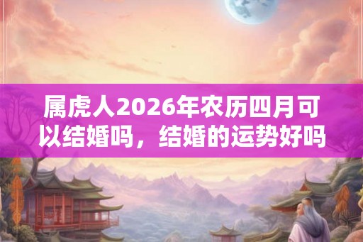 属虎人2026年农历四月可以结婚吗，结婚的运势好吗？