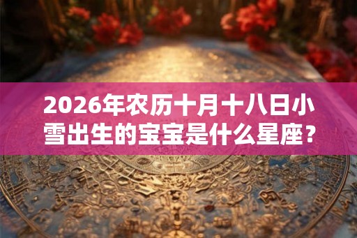 2026年农历十月十八日小雪出生的宝宝是什么星座？
