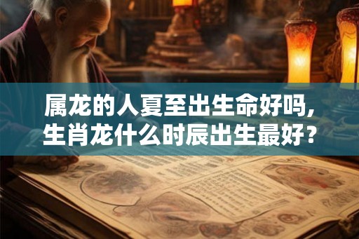 属龙的人夏至出生命好吗,生肖龙什么时辰出生最好？