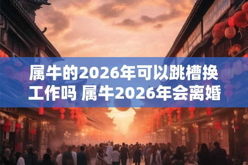 属牛的2026年可以跳槽换工作吗 属牛2026年会离婚吗