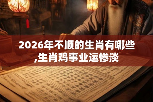 2026年不顺的生肖有哪些,生肖鸡事业运惨淡