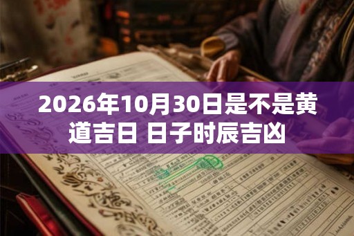 2026年10月30日是不是黄道吉日 日子时辰吉凶