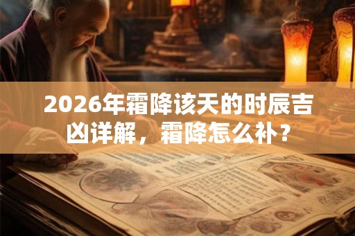 2026年霜降该天的时辰吉凶详解，霜降怎么补？