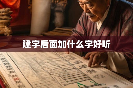 建字后面加什么字好听