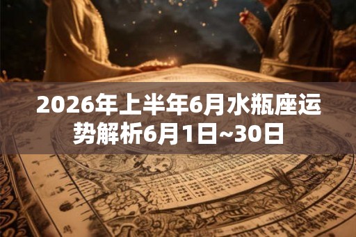 2026年上半年6月水瓶座运势解析6月1日~30日 2026年上半年6月水瓶座运势解析6月1日~30日