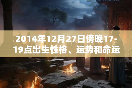 2014年12月27日傍晚17-19点出生性格、运势和命运