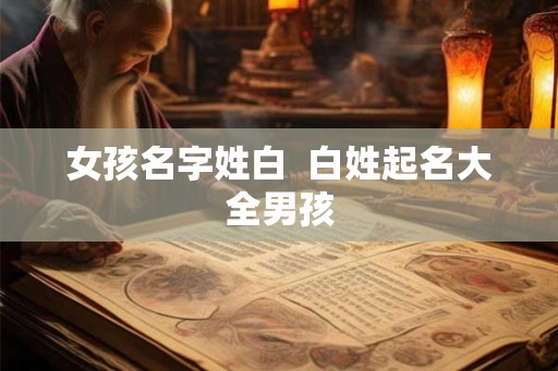 女孩名字姓白  白姓起名大全男孩