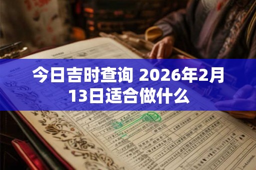 今日吉时查询 2026年2月13日适合做什么