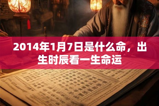 2014年1月7日是什么命,出生时辰看一生命运 2014年1月7日是什么命,出生时辰看一生命运
