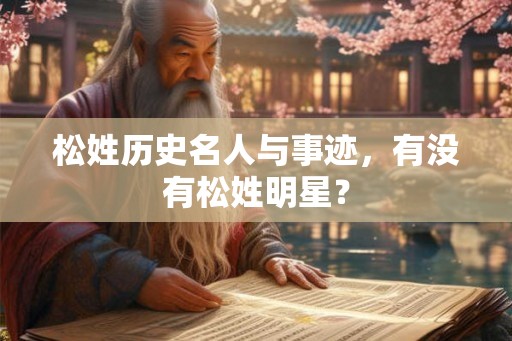 松姓历史名人与事迹，有没有松姓明星？