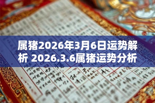 属猪2026年3月6日运势解析 2026.3.6属猪运势分析