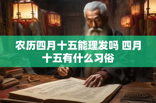 农历四月十五能理发吗 四月十五有什么习俗