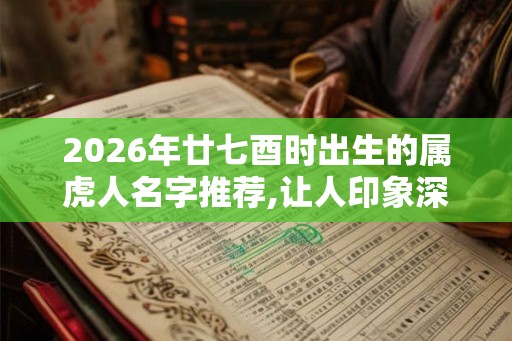 2026年廿七酉时出生的属虎人名字推荐,让人印象深刻
