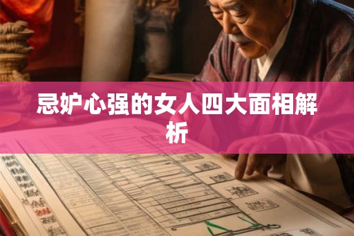 忌妒心强的女人四大面相解析