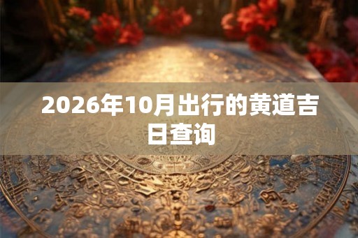 2026年10月出行的黄道吉日查询
