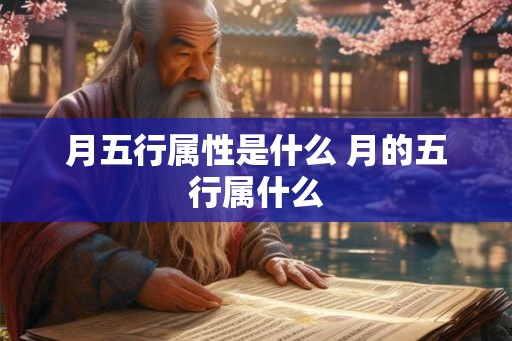 月五行属性是什么 月的五行属什么