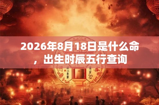 2026年8月18日是什么命，出生时辰五行查询