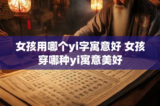 女孩用哪个yi字寓意好 女孩穿哪种yi寓意美好