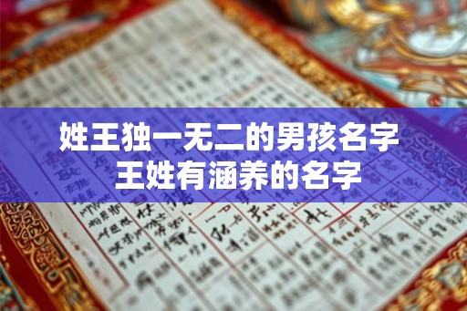 姓王独一无二的男孩名字  王姓有涵养的名字