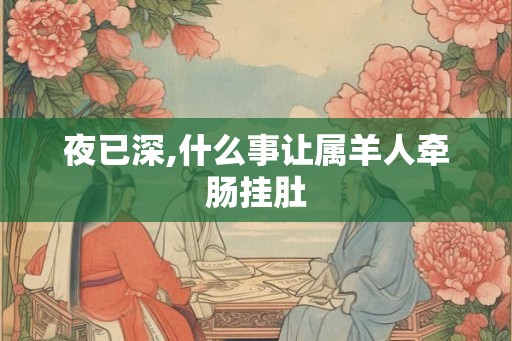 夜已深,什么事让属羊人牵肠挂肚