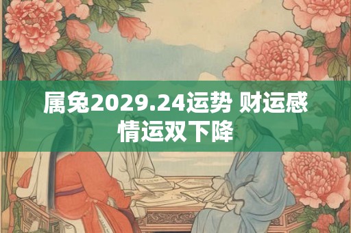 属兔2029.24运势 财运感情运双下降
