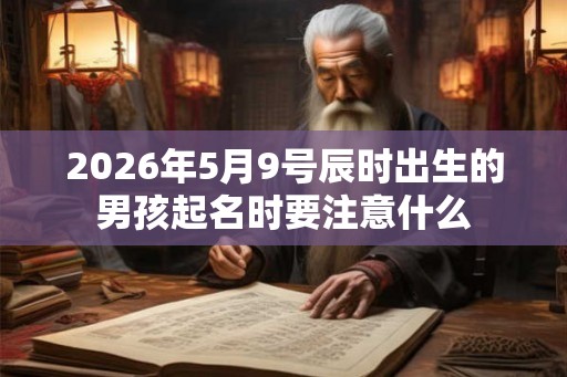 2026年5月9号辰时出生的男孩起名时要注意什么
