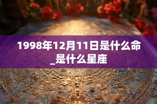 1998年12月11日是什么命_是什么星座
