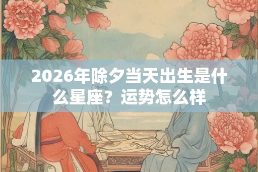 2026年除夕当天出生是什么星座？运势怎么样