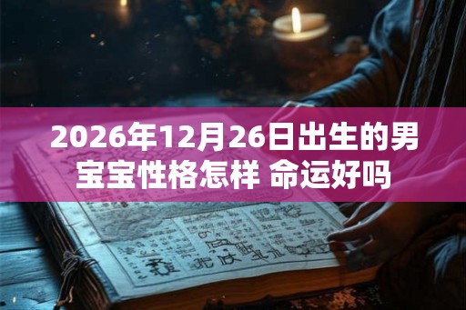 2026年12月26日出生的男宝宝性格怎样 命运好吗