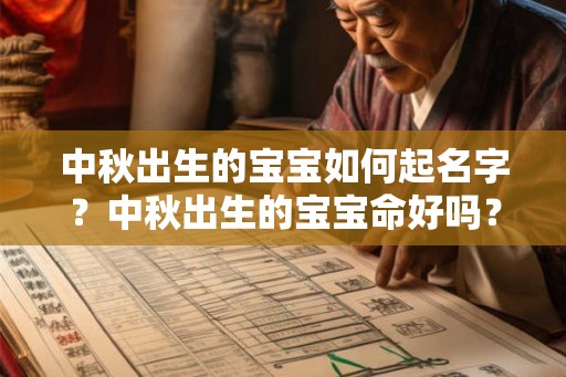 中秋出生的宝宝如何起名字?中秋出生的宝宝命好吗? 中秋出生的宝宝如何起名字?中秋出生的宝宝命好吗?