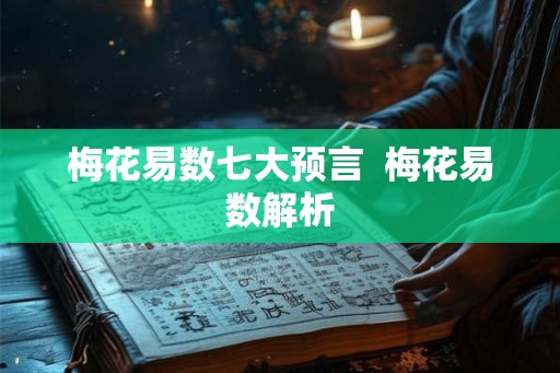 梅花易数七大预言  梅花易数解析
