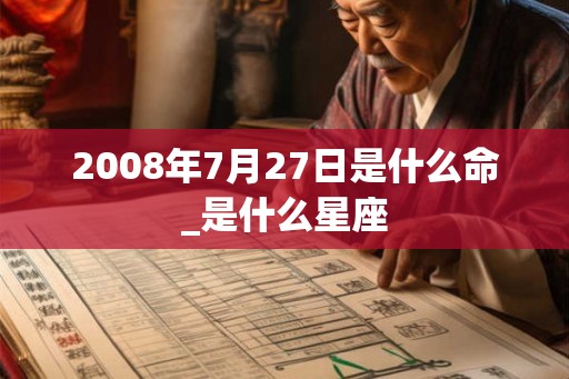 2008年7月27日是什么命_是什么星座