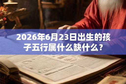 2026年6月23日出生的孩子五行属什么缺什么？