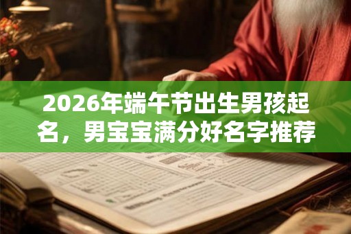 2026年端午节出生男孩起名，男宝宝满分好名字推荐