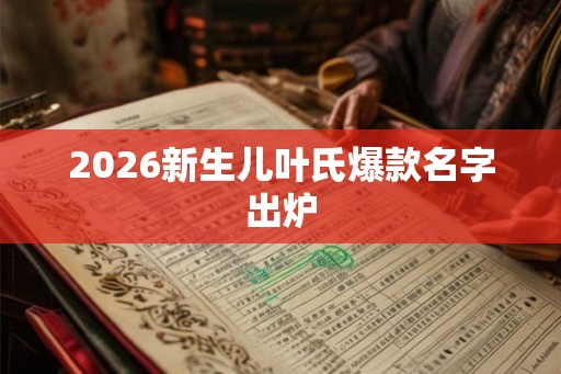 2026新生儿叶氏爆款名字出炉