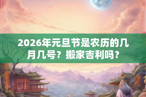 2026年元旦节是农历的几月几号？搬家吉利吗？