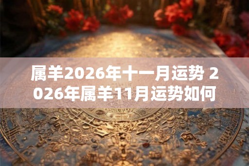 属羊2026年十一月运势 2026年属羊11月运势如何