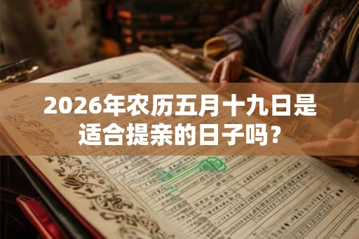 2026年农历五月十九日是适合提亲的日子吗? 2026年农历五月十九日是适合提亲的日子吗?