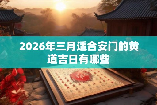 2026年三月适合安门的黄道吉日有哪些 2026年三月适合安门的黄道吉日有哪些
