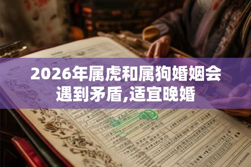 2026年属虎和属狗婚姻会遇到矛盾,适宜晚婚 2026年属虎和属狗婚姻会遇到矛盾,适宜晚婚