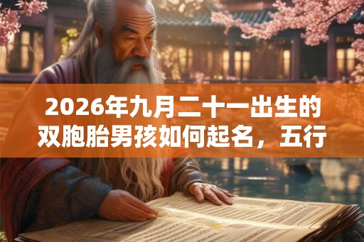 2026年九月二十一出生的双胞胎男孩如何起名，五行属什么