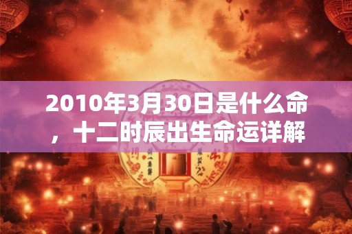 2010年3月30日是什么命，十二时辰出生命运详解