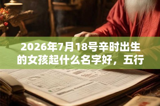 2026年7月18号辛时出生的女孩起什么名字好，五行属什么？