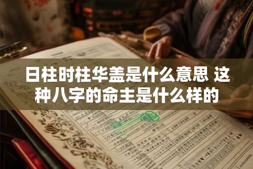 日柱时柱华盖是什么意思 这种八字的命主是什么样的