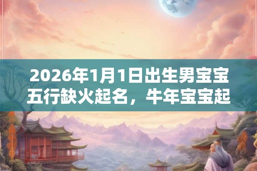 2026年1月1日出生男宝宝五行缺火起名，牛年宝宝起名宜用什么字？