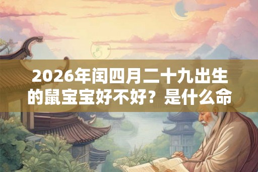 2026年闰四月二十九出生的鼠宝宝好不好？是什么命？