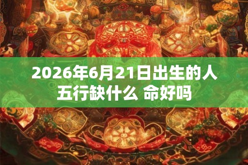 2026年6月21日出生的人五行缺什么 命好吗
